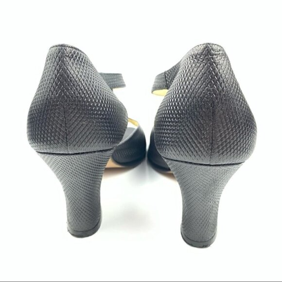 Paloma heels 7 Italian leather snakeskin print - Picture 3 of 12